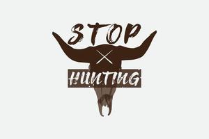 Hunting T-shirt Design Vector- Stop Hunting. contain a Hunting vector. vector