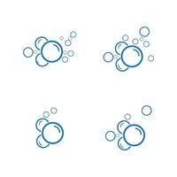 Plantilla de diseño de ilustración de vector de burbuja de agua