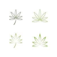 vector logo de icono de cannabis o marihuana para la industria médica o farmacéutica