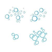 Plantilla de diseño de ilustración de vector de burbuja de agua
