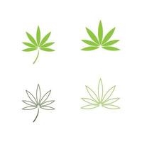 vector logo de icono de cannabis o marihuana para la industria médica o farmacéutica