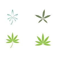 vector logo de icono de cannabis o marihuana para la industria médica o farmacéutica