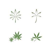 vector logo de icono de cannabis o marihuana para la industria médica o farmacéutica