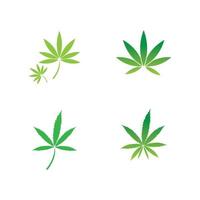 vector logo de icono de cannabis o marihuana para la industria médica o farmacéutica