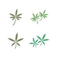 vector logo de icono de cannabis o marihuana para la industria médica o farmacéutica