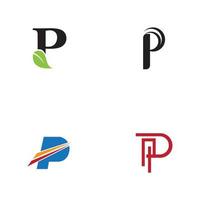 Letter p Logo Template vector icon design