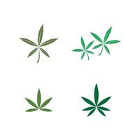 vector logo de icono de cannabis o marihuana para la industria médica o farmacéutica