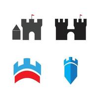 Castle vector illustration icon Logo Template design