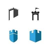 Castle vector illustration icon Logo Template design