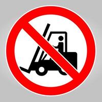 Warning Do not operate the forklift vector