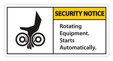 Rotating Equipment.Starts Automatically Symbol Sign Isolate on White Background,Vector Illustration vector