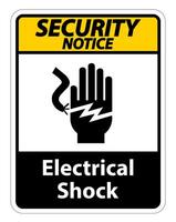 Electrical Shock Electrocution Symbol Sign Isolate On White Background,Vector Illustration EPS.10 vector