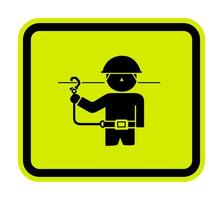 icono de ppe usar cinturones de seguridad símbolo signo aislar sobre fondo blanco, ilustración vectorial eps.10 vector