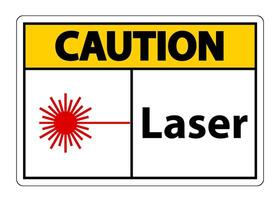 precaución láser símbolo signo símbolo signo aislar sobre fondo transparente, ilustración vectorial vector