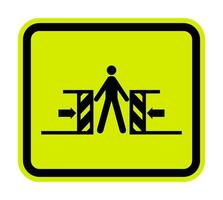 Beware Crushing Symbol Sign Isolate On White Background,Vector Illustration EPS.10 vector