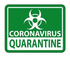 Coronavirus Quarantine Sign Isolate On White Background,Vector Illustration EPS.10 vector