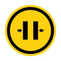 Crush Hazard Closing Mold Symbol Sign Isolate on White Background,Vector Illustration vector