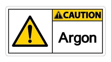 Caution Argon Symbol Sign vector