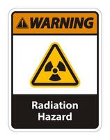 Radiation Hazard Symbol Sign Isolate On White Background,Vector Illustration vector