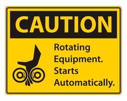 Rotating Equipment.Starts Automatically Symbol Sign Isolate on White Background,Vector Illustration vector