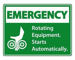 Rotating Equipment.Starts Automatically Symbol Sign Isolate on White Background,Vector Illustration vector