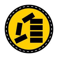 PPE Icon.Stack Correctly Symbol Sign On black Background On black Background vector