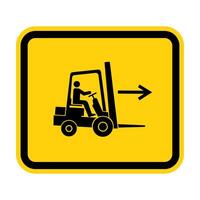 Forklift Point Right Symbol Sign Isolate On White Background,Vector Illustration EPS.10 vector