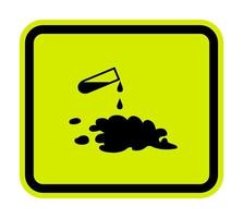 Beware Chemical Spill Symbol Sign Isolate On White Background,Vector Illustration EPS.10 vector