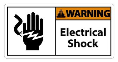 Electrical Shock Electrocution Symbol Sign Isolate On White Background,Vector Illustration EPS.10 vector
