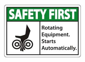 Rotating Equipment.Starts Automatically Symbol Sign Isolate on White Background,Vector Illustration vector