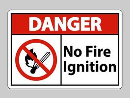 Danger No Fire Ignition Symbol Sign On White Background vector