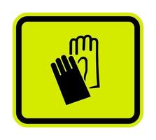 Symbol Wear Hand Protection sign Isolate On White Background,Vector Illustration EPS.10 vector