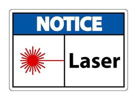 Notice Laser Symbol Sign Symbol Sign Isolate on transparent Background,Vector Illustration vector
