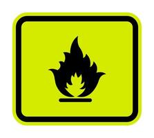 Beware Flammable Gas Symbol Isolate On White Background,Vector Illustration EPS.10 vector