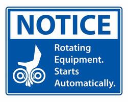 Rotating Equipment.Starts Automatically Symbol Sign Isolate on White Background,Vector Illustration vector