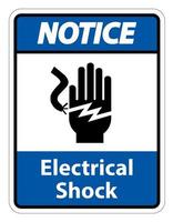 Electrical Shock Electrocution Symbol Sign Isolate On White Background,Vector Illustration EPS.10 vector