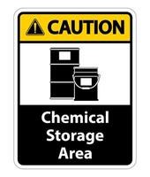 Caution Chemical Storage Symbol Sign Isolate on transparent Background,Vector Illustration vector