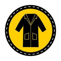 PPE Icon.Wear Smock Symbol Sign On black Background vector