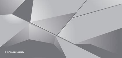 vector de fondo geométrico de metal plateado abstracto