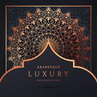 Luxury mandala background with golden arabesque pattern gold color. Ornament elegant invitation wedding card , invite ,Arabesque Pattern, Islamic, backdrop cover banner illustration vector design