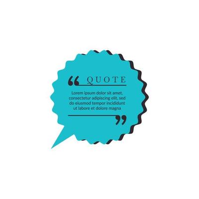 Quote frames texting citation bubble box paper information text elements letters template