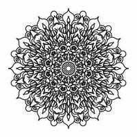 Circular pattern in the form of a mandala for Henna, Mehndi, tattoos, decorations. Decorative decoration in ethnic oriental style. Coloring book page. vector