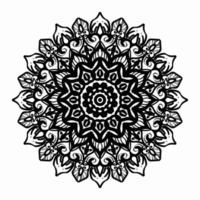 Circular pattern in the form of a mandala for Henna, Mehndi, tattoos, decorations. Decorative decoration in ethnic oriental style. Coloring book page. vector