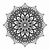 Circular pattern in the form of a mandala for Henna, Mehndi, tattoos, decorations. Decorative decoration in ethnic oriental style. Coloring book page. vector