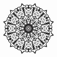 Circular pattern mandala art decoration elements vector