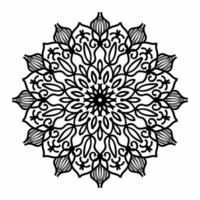 Circular pattern in the form of a mandala for Henna, Mehndi, tattoos, decorations. Decorative decoration in ethnic oriental style. Coloring book page. vector