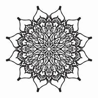 Circular pattern in the form of a mandala for Henna, Mehndi, tattoos, decorations. Decorative decoration in ethnic oriental style. Coloring book page. vector