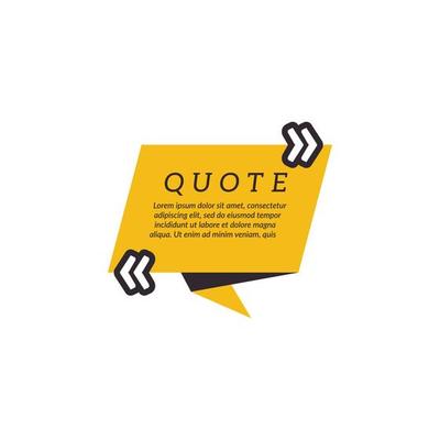 Quote frames texting citation bubble box paper information text elements letters template