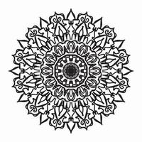 Circular pattern in the form of a mandala for Henna, Mehndi, tattoos, decorations. Decorative decoration in ethnic oriental style. Coloring book page. vector