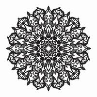 Circular pattern in the form of a mandala for Henna, Mehndi, tattoos, decorations. Decorative decoration in ethnic oriental style. Coloring book page. vector